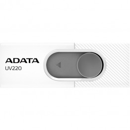 Stick memorie USB AData UV220. 64 GB, USB 2.0, Alb/Gri